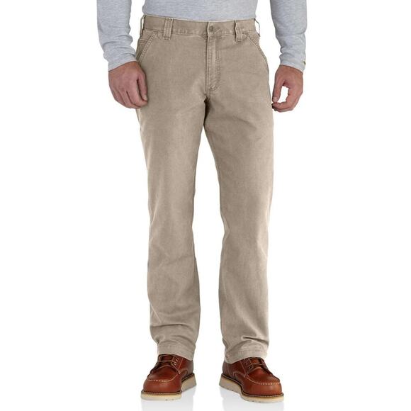 Carhartt Mens Rugged Flex Relaxed Fit Canvas Work Pant 36x30 Tan - Picture 1 of 12